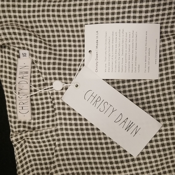 💕CHRISTY DAWN💕 The Sian Dress ~ Olive Gingham XS NWT - Picture 14 of 16